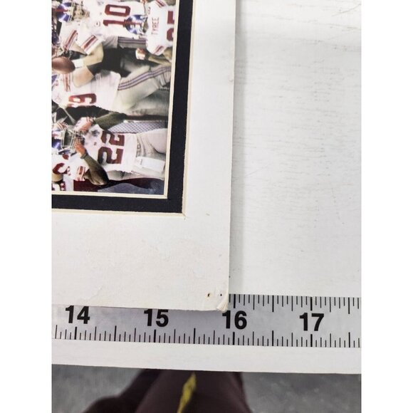Double Matted NY Giants Harrison Super Bowl XLII Photo & Event Cover 12x16 NFL - Picture 8 of 8